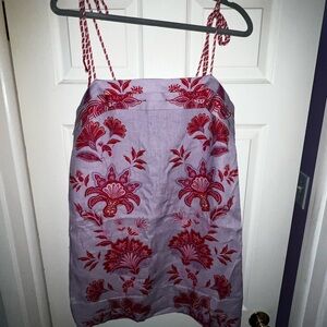 FARM Rio Red and Purple Floral Mini Dress